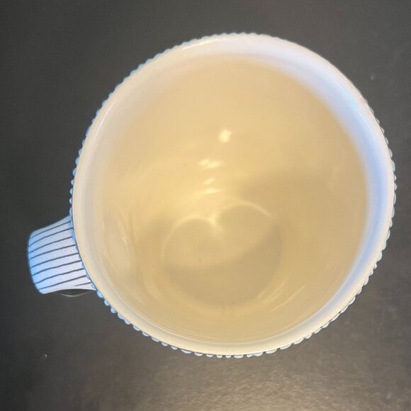 Handcrafted LIZ PECHACEK Signed Ceramic Mug w/ Inlay & Wax Resist Glaze Striped - Picture 10 of 12